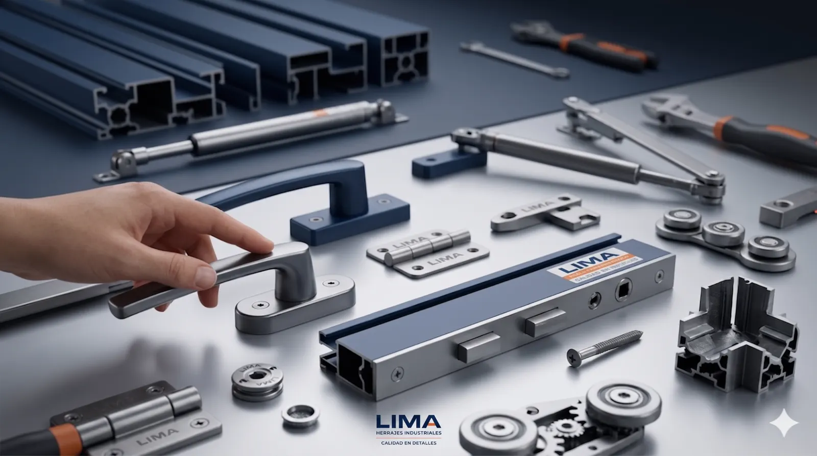 Productos LIMIO: herrajes, perfiles de aluminio y PVC